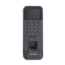 طراز Hikvision DS-K1T804AMF من سلسلة البرو، جهاز بصمة إصبع، شاشة LCD بحجم 2.4 بوصة، 3000 بصمة إصبع، 3000 بطاقة، سعة تخزين 100,000 حدث، دعم TCP/IP و Wi-Fi، RS-485، مدخل ومخرج إنذار، باللون الأسود