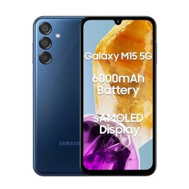 هاتف سامسونج جالاكسي M15 5G الذكي 6 جيجابايت رام 128 جيجابايت - أزرق