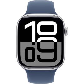 Apple Watch Series 10  42mm GPS + Cellular Always‑On Retina LTPO3 Display Jet Black Aluminum Case with Black Sport Band -Silver