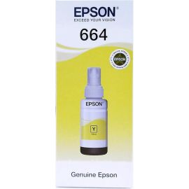 زجاجة حبر إبسون T6641 EcoTank – أصفر (Yellow)، 70 مل، لإعادة تعبئة الطابعة