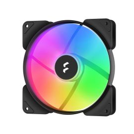 Fractal Design FD-F-AS1-1406 Aspect 14 RGB Black Frame 3-Pack – 140mm PWM Cooling Fans with ARGB Lighting, Optimized Airflow & Low-Noise Performance