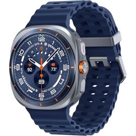 Samsung Galaxy Watch Ultra (2025) LTE Smartwatch – 47mm, Titanium Blue, Durable Titanium Casing, Cushion Design, Quick Button, AI-Powered Health Monitoring (International Version)