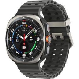 Samsung Galaxy Watch Ultra (2025) LTE Smartwatch – 47mm, Titanium Silver, Durable Titanium Casing, Cushion Design, Quick Button, AI-Powered Health Monitoring (International Version)