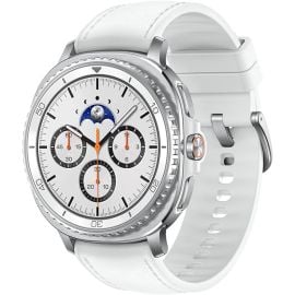Samsung Galaxy Watch8 Classic 46mm Smartwatch, White, LTE, Rotating Bezel, Cushion Design, Quick Button, 3nm Processor, Sleep & Running Coach (UAE Version)