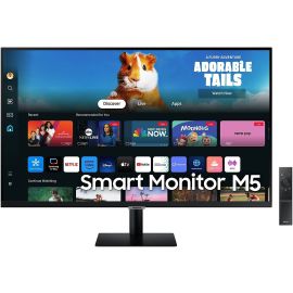 Samsung Smart Monitor LS32DM500 32 inch FHD 1,920 x 1,080 60Hz Refresh Rate 4ms(GTG) Response Time Built-In Speakers, HDR10 Black