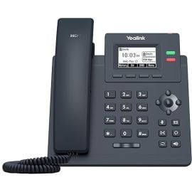 هاتف Yealink SIP-T31G بنظام IP | حسابا VoIP، شاشة LCD رسومية مقاس 2.3 بوصة، منافذ جيجابت مزدوجة، دعم PoE – بدون محول طاقة