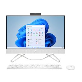 HP 24-cb1288nh All-in-One Intel Core i3-1215U Processor 8GB Ram 512GB SSD Storage Intel UHD Graphics 23.8 inch FHD Display Non-Touch English Keyboard White  Operating System (Windows 11 Modified)