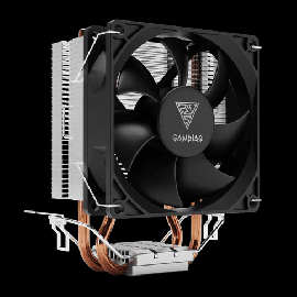 GAMDIAS BOREAS E1-210 MONO 92mm CPU Air Cooler, Compact High-Airflow Tower Cooler, 2 Copper Heat-Pipes, Direct-Contact Cooling, Hydraulic Bearing Fan, LGA1700 and AM5 Compatible, Black
