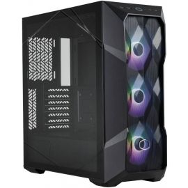 علبة كمبيوتر ألعاب Cooler Master MasterBox TD500 Mesh V2 ATX Mid Tower مع زجاج مقسّى و3 مراوح CF120 ARGB وشبكة أمامية بتصميم مضلع ومنافذ USB 3.2