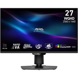 MSI MAG Gaming Monitor 27 inch 274QPF X30MV WQHD Rapid VA Display 2560 x 1440 300Hz Refresh Rate 0.5ms Response Time Adaptive Sync, Quantum Dot Feature, Black
