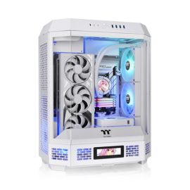 Thermaltake The Tower 600 Mid Tower Chassis 3mm Tempered Glass x3 Dismantlable Modular Design SPCC Materials Up to 13 Fans & 420mm Radiator Support -Snow White