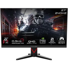 GAMEON Dominator Series Gaming Monitor 27 inch GOMD27QHD240IPS QHD IPS 2560 x 1440 240Hz Refresh Rate 0.5ms MPRT Response Time HDMI 2.1 3W Built-in Speakers 