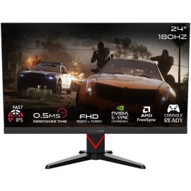 GAMEON Marksman Series Gaming Monitor 24 inch FHD Fast IPS 1920 x 1080 180Hz  Refresh Rate 0.5ms MPRT Response Time RGB Lighting HDMI 2.1 Black
