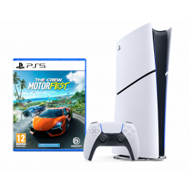 Sony PlayStation 5 PS5 Slim Disc Console 1TB + The Crew Motorfest For PS5 - International Version