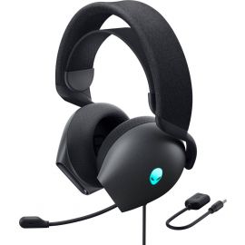 Dell Alienware AW520H Wired Gaming Headset, RGB lighting, 40mm Driver Size, 20Hz-40KHz Frequency Response, Dark Side of the Moon