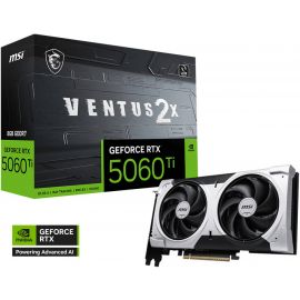 MSI GeForce RTX 5060 Ti VENTUS 2X PLUS 8GB GDDR7 Graphics Card, Core Clock sBoost 2572 MHz, CUDA CORES 4608 Units, Memory Speed 28 Gbps