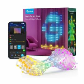 Govee H70B13A1 RGBIC Wi-Fi & Bluetooth Curtain Light – 520 LEDs, 1.5×2 m (4.9×6.6 ft), IP65 Waterproof, App & Voice Controlled Ambient LED Curtain