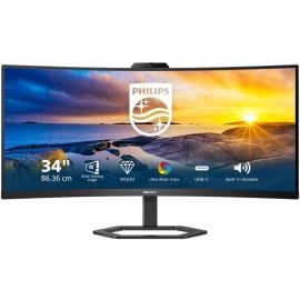 Philips 5000 Series Monitor WQHD 34 inch 34E1C5600HE VA Display 3440 x 1440 100Hz Refresh Rate 1ms Response Time Mega Infinity DCR Black 