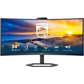 Philips 5000 Series Monitor WQHD 34 inch VA Display 3440 x 1440 100Hz Refresh Rate 1ms Response Time Mega Infinity DCR Black 
