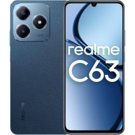 Realme C63 Dual Sim Smartphone 8GB Ram 256GB Storage 4G LTE Middle East Version-Leather Blue