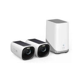 طقم كاميرات Eufy eufycam 3 باثنين كاميرا، كاميرا أمان لاسلكية خارجية، كاميرا 4K مع لوح شمسي مدمج | eufy T88713W1