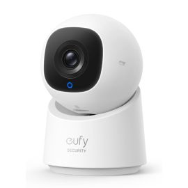 EUFY T8W11221 C220 2K Indoor Security Camera, 360° PTZ, Plugin Camera, 2.4G Wi-Fi, Human/Motion AI, Night Vision, AI Tracking, HomeBase S380 Compatible | T8W11221