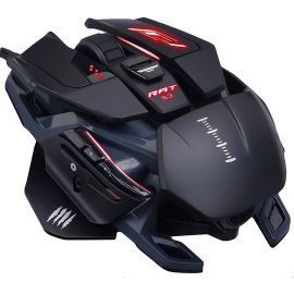 Mad Catz R.A.T. Pro S3 Wired Optical Gaming Mouse – PixArt PMW3330 Sensor Up to 7,200 DPI, Lightweight ~80g Body, Adjustable Palm Rest for Claw/Fingertip Grip, 8 Programmable Buttons, USB 2.0