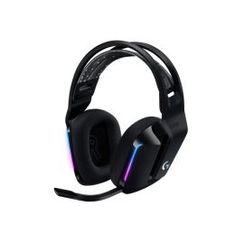 سماعة الألعاب اللاسلكية Logitech G733 Lightspeed RGB - مشغلات Pro-G مقاس 40 مم، وسماعات DTS Headphone:X 2.0، وميكروفون Boom قابل للفصل، وعمر بطارية طويل - أسود