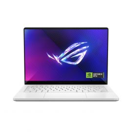 ASUS ROG Zephyrus G14 Gaming Laptop AMD Ryzen AI 9 HX370 Processor 32GB RAM, 1TB SSD, NVIDIA GeForce RTX 5060 8GB Graphics, 14 Inch WQXGA+ OLED 120Hz, Windows 11 Home, English Arabic Keyboard White with Sleeve Bag