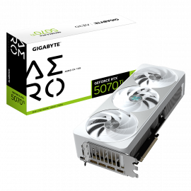 GIGABYTE GeForce RTX 5070 Ti AERO OC 16G Graphics Card (GV-N507TAERO OC-16GD) – 16GB GDDR7 256-bit, 2588 MHz Core Clock, 8960 CUDA Cores, PCIe 5.0, 3× DisplayPort 2.1b + HDMI 2.1b, WINDFORCE Cooling, Dual BIOS, RGB Lighting, Reinforced Structure, 16-Pin 