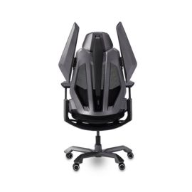 G-MAX TGIF GMC-T0NB Black Ergonomic Gaming Chair – Full Steel Frame, 180° Recline, Class 4 Gas Lift, Adjustable Armrests, Premium PU Leather, Head & Lumbar Support, Ergonomic-9961 Design