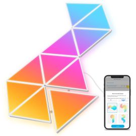 Govee Glide Tri-angle Light Panels 10 Packs B6067301 – Smart RGBIC LED Gaming & Ambient Wall Panels with Wi-Fi, Bluetooth & Music Sync