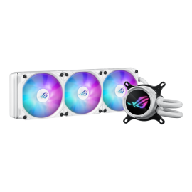 ASUS ROG STRIX LC III 360 ARGB CPU Liquid Cooling 3x ROG Strix AF-12S aRGB 120mm Fans 360° Rotating ROG Logo  360mm Radiator -White