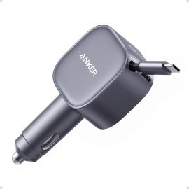 شاحن سيارة Anker USB-C Nano شاحن سيارة سريع 75 وات مع كابل USB-C مدمج