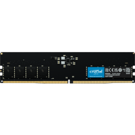 Crucial 16GB DDR5-4800 UDIMM Desktop Memory, CL40, 1.1V, 288-Pin, PC5-38400, Unbuffered, Non-ECC, Single Module