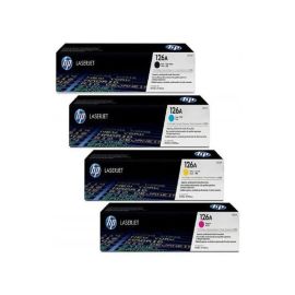 HP 126A Full Set (Black, Cyan, Yellow, Magenta) Original LaserJet Toner Cartridge