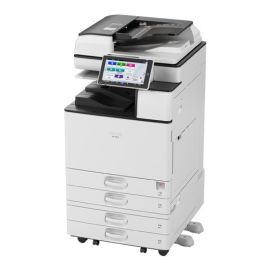 طابعة ليزر متعددة الوظائف RICOH IM3000 بالأبيض والأسود، تطبع حتى 30 صفحة في الدقيقة، نسخ، مسح ضوئي، فاكس، سعة الورق تصل إلى 4,700 ورقة، باللون الأبيض.