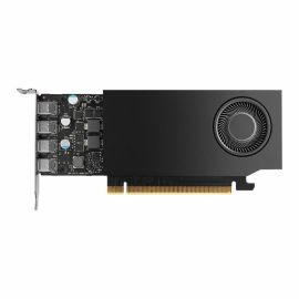 PNY NVIDIA RTX A400 Graphics card 4 GB GDDR6 768 CUDA Cores 8.7 Billion Transistors 64-bit 96 GB/sec 24 Tensor Cores 6 RT Cores 4x mDisplayPort Single Slot