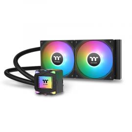 Thermaltake LA240 ARGB Sync All-in-One Liquid CPU Cooler 240 mm Radiator 2×120 mm ARGB Fans, Gaming-Style RGB Water Block Black | CL-W457-PL12SW-A