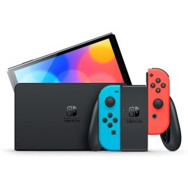 Nintendo Switch OLED Console Neon Blue & Red Joy Con