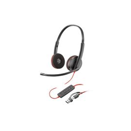 Poly Blackwire 3210 USB-C Mono Wired Headset, USB-C/A Adapter Included, (Bulk)