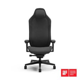Fractal Design FD-CH-RE1F-01 Refine Fabric Dark Chair, Ergonomic Office & Gaming Seating, Breathable Fabric, Adjustable Height & 360 Swivel