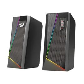 Redragon GS520 Anvil RGB 2.0 Stereo Gaming Speaker, Black, USB Powered with Dynamic RGB Lighting, Enhanced Bass & Easy Controls
