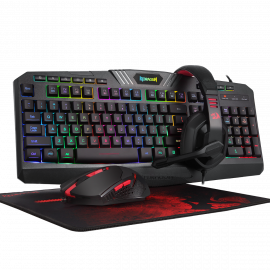 Redragon S101-BA-3 4 in1 Combo Keyboard Mouse Headset Mouse Pad English 