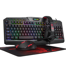 Redragon S101-BA-2 4in1 Combo ,Keyboard, Mouse, Headset, Mouse Pad, English 