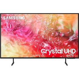 سامسونج تلفزيون ذكي كريستال UHD مقاس 50 بوصة بدقة 4K، مزود بتقنية HDR وPurColour ونظام التشغيل Tizen وتقنية Q-Symphony، باللون الأسود