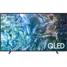 سامسونج تلفزيون ذكي QLED مقاس 75 بوصة Q60D، بدقة 4K مع ترقية الصورة، تقنية HDR، نظام التشغيل تايزن من سامسونج، تصميم AirSlim، باللون الأسود.