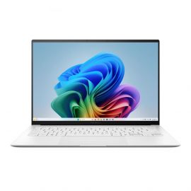 ASUS Zenbook S14 UX5406AA-QJ246W Laptop Intel Core Ultra 7-355 Processor 32GB Ram 1TB SSD Storage Intel Graphics 14 Inch WUXGA OLED 60Hz Display Operating System Windows 11 Home English Arabic Backlit Keyboard With sleeve case - White