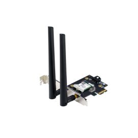 ASUS PCE-AXE5400 WiFi 6E PCI-E Adapter with 2 external antennas. Supporting 6GHz band, 160MHz, Bluetooth 5.2, WPA3 network security