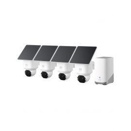 Eufy SoloCam E42 4+1 Kit E8173322 Outdoor Wireless 4K AI Security Camera System with HomeBase S380, SolarPlus 2.0, Two-Way Audio, IP65 Weatherproof